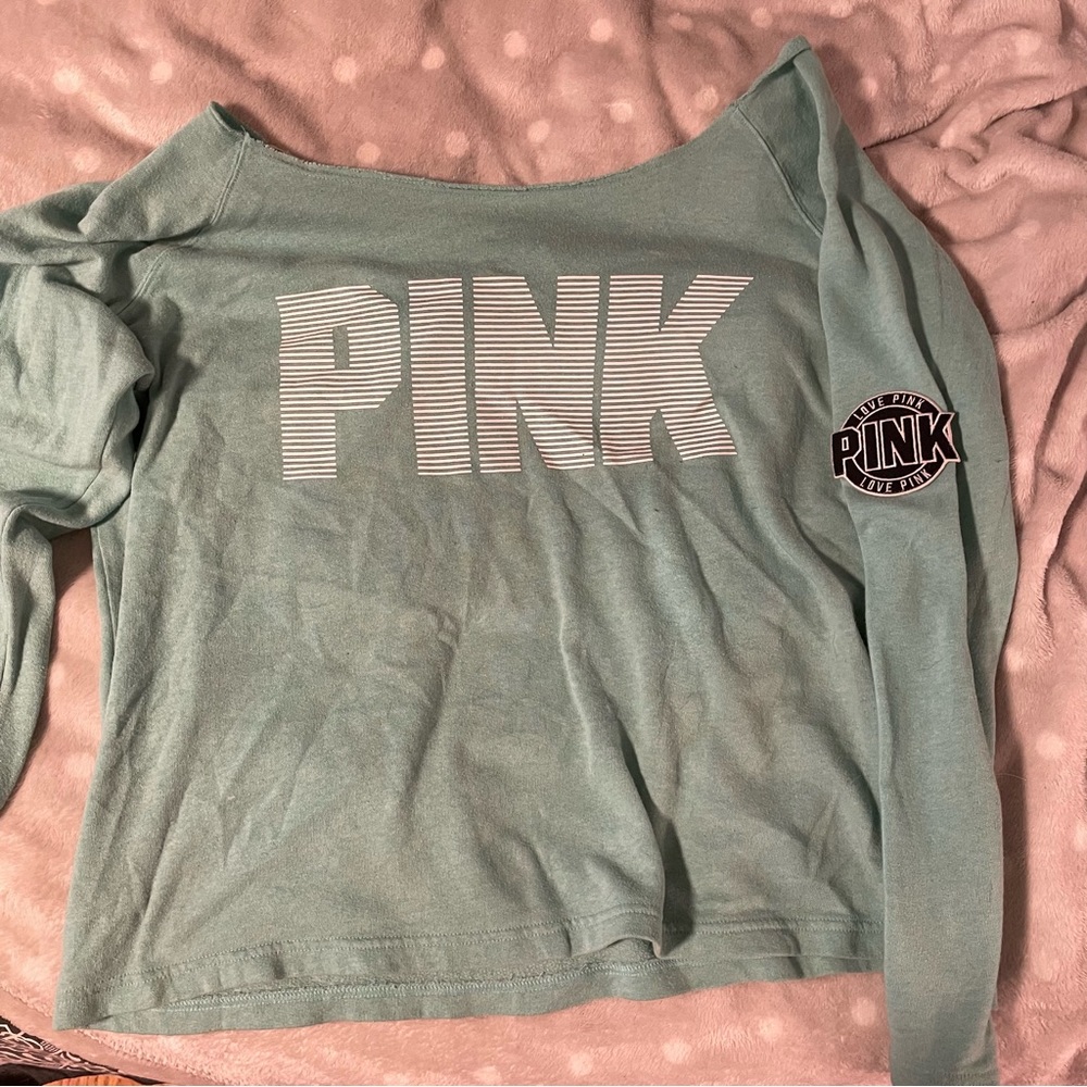 PINK Off-the-Shoulder Sweater